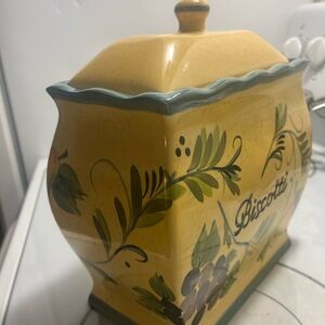 Vintage Biscotti Lidded